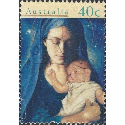 AUSTRALIA, CHRISTMAS, Madonna and Child, blue 1996, 40c, #4