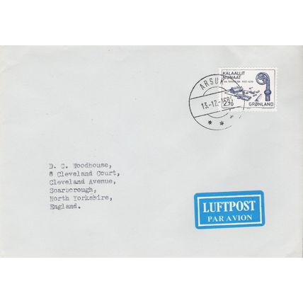 GF 7.Bro.03: Regular Operational Postmark: Arsuk (13th December 1984).