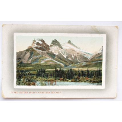 vintage postcard Canadian Rockies Three Sisters
