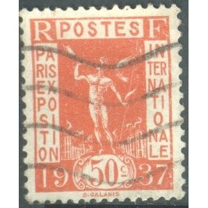 France 1936 - SG558 - 50c orange - Herald - Paris Inter Exhibition - used 2