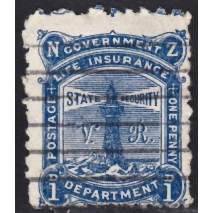 New Zealand, 1902, 1d Life Insurance, SG L17 (Scott #OY8), used