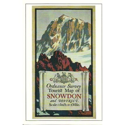 Advertising SNOWDON Map Cover Postcard (Walking Magazine 1)
