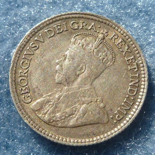1919 Canada 5 Cent Silver Coin EF 40