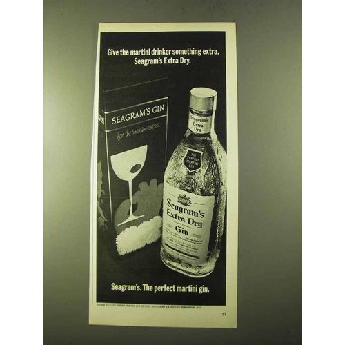1970 Seagram's Extra Dry Gin Ad - Martini Drinker