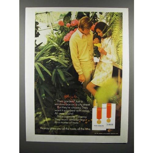 1970 Viceroy Cigarette Ad - Their Garden?