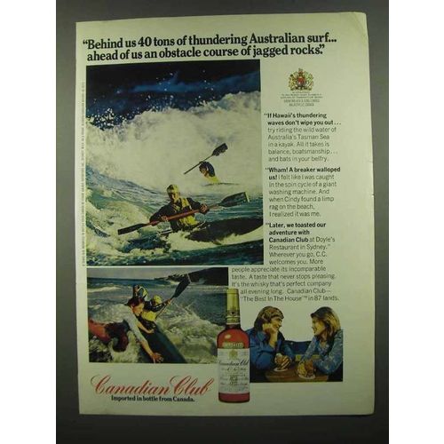1974 Canadian Club Whisky Ad - Australia's Tasman Sea