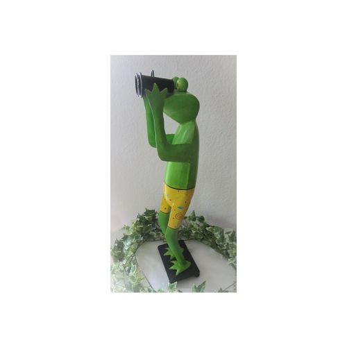 Frosch m.Fernglas Spanner Zaungucker Metall H51cm