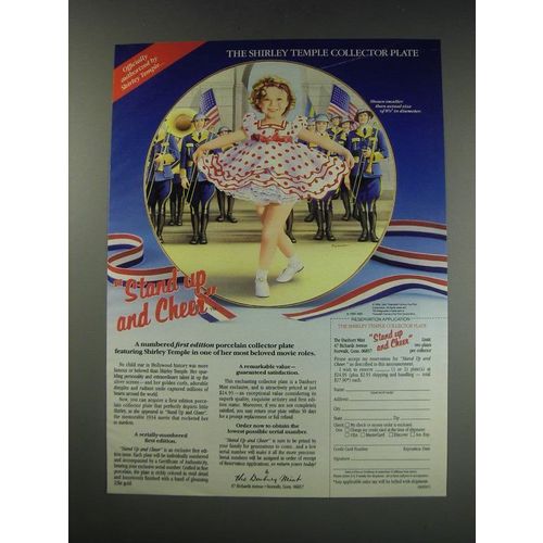 1991 The Danbury Mint Ad - Shirley Temple Plate Stand Up and Cheer