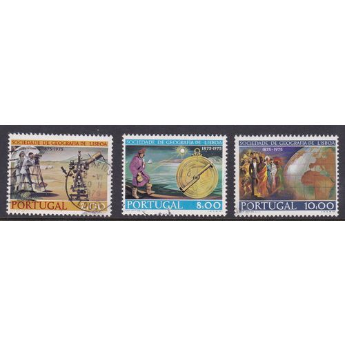 PORTUGAL 1975 CENTENARY NATIONAL GEOGRAPHICAL SOCIETY SET USED