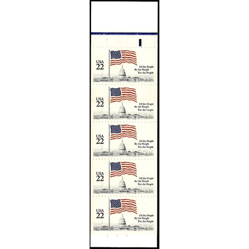 USA 1985, Flag & Capital Booklet of 10 x 22c Stamps, Scott BK145, MNH