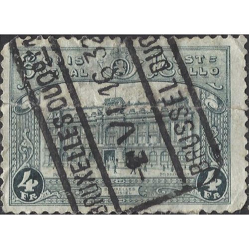 BELGIUM, Parcel Main Post Office Brussels, grey 1929, 4F, #4