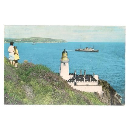 DOUGLAS HEAD, Isle of Man unused vintage postcard lighthouse Colourmaster =