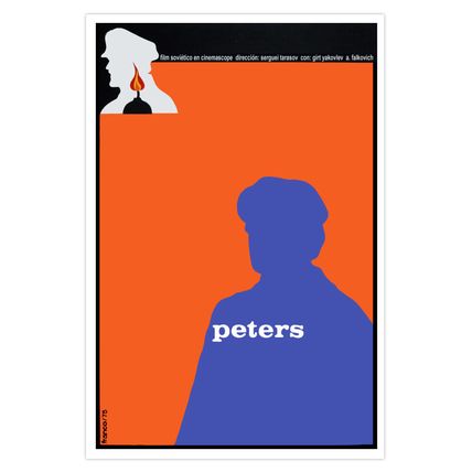 Graphic Design movie Poster for Soviet film PETERS.Lenin.Russian.History art.