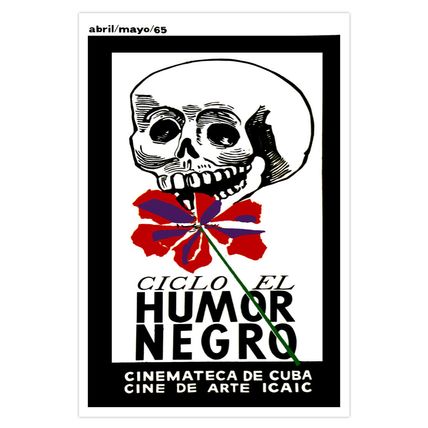 Spanish Movie Poster 4 Cuba film.DARK Humor.Scull art.Home room interior design