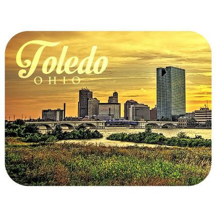 Toledo Ohio Sunset Fridge Magnet