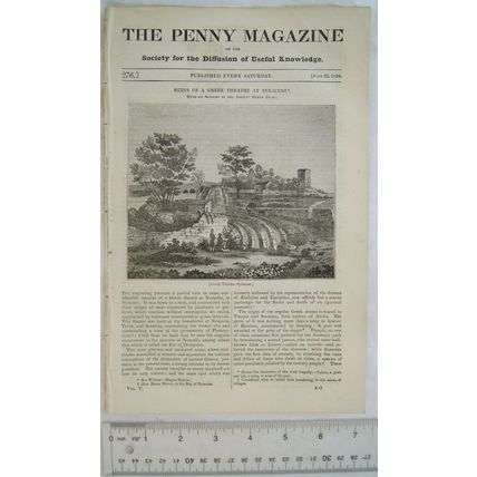 1836 The Penny Magazine No. 276 Syracuse, coins, Chinese, The Trogons, etc.