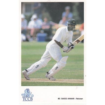 Saeed Anwar Pakistan International Cricketer Cricket Postcard