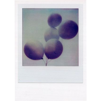 Helium Old Purple Gas Balloons Rising Award Analog Photo Postcard