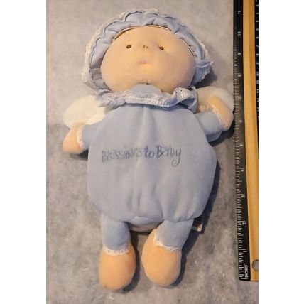 Baby Ty Blessings To Baby Angel Plush Blue 10 Size Shell 100% Tylux