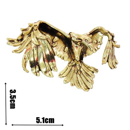 Gold Eagle Brooch Badge Great Quality With a Velvet Gift Bag 3.5cm x 5.1cm BA4