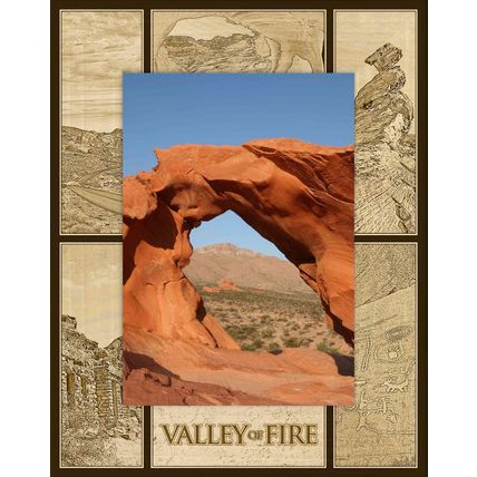 Valley of Fire Nevada Laser Engraved Wood Picture Frame Portrait (5 x 7)