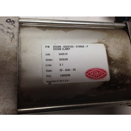 NEW DESTACO 82G6N-632C907-009180B PNEUMATIC CLAMP,TJ