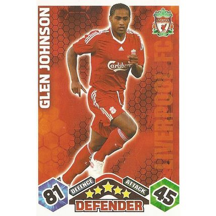 Match Attax 2009/10 Collection: Liverpool, Defender - Johnson (Glen)