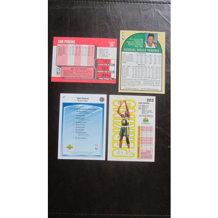 Four (4) Sam Perkins Basketball Cards (See Pictures and Descriptions Below)