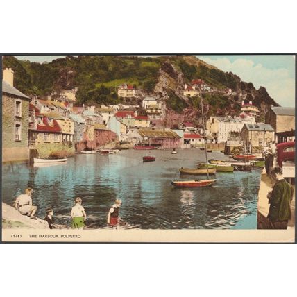 The Harbour, Polperro, Cornwall, 1959 - Harvey Barton Postcard