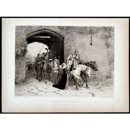 SWEETHEARTS AND WIVES 1893 Samuel Edmund Waller - Charles Oliver Murray ETCHING