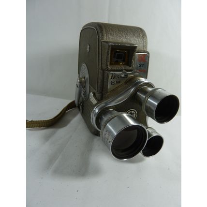 Vintage 1950s Keystone Capri K-27 8mm Movie Camera Triple Lenses*