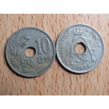 Belgium 1925 10 Centime Belgie (Dutch - Flemish Text) Coin