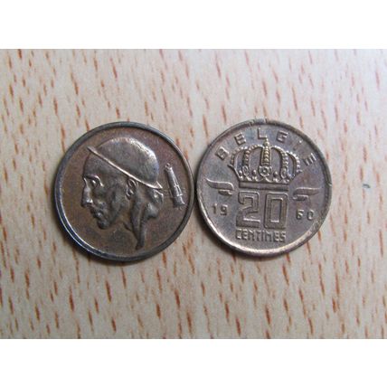 Belgium 1960 20 Centime Belgie (Dutch - Flemish Text) Coin