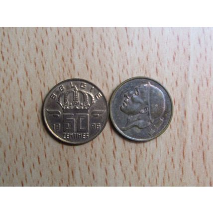 Belgium 1996 50 Centime Belgie (Dutch - Flemish Text) Coin