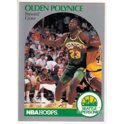 1990-91 Hoops Olden Polynice basketball card #283 - SuperSonics