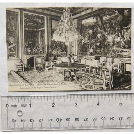 vintage postcard Fontainebleau, Apartment of the Pope, Grand Saloon