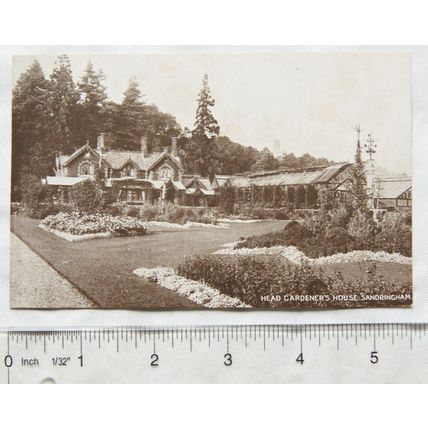 vintage postcard Head Gardeners house, Sandringham