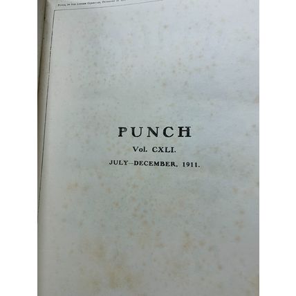 RARE* JULY-DEC 1911 PUNCH MAGAZINE BOUND VOLUME 141 ILLUSTRATED BOOK (P8)