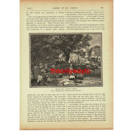 Street In Kingston, Jamaica, During Unrest, Book Illustration (Print), c1895