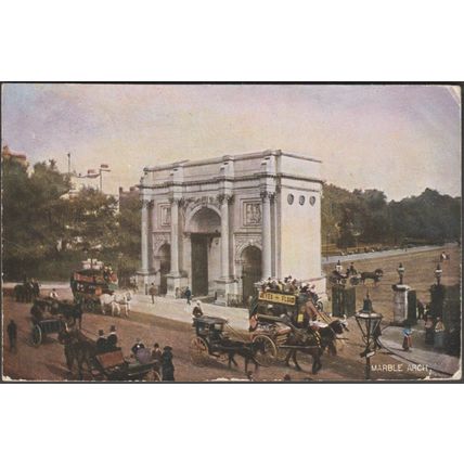 Marble Arch, London, 1906 - Hildesheimer Postcard