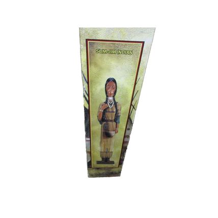 Ed's Variety Store Vintage Slim Jim Indian Women Metal Art Deco Statue 20" Tall
