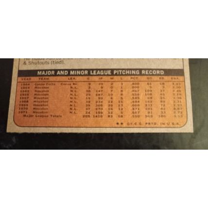 Topps 1972 #155 Larry Dierker Huston Astros Pitcher 6.0 Excellent/Mint Condition