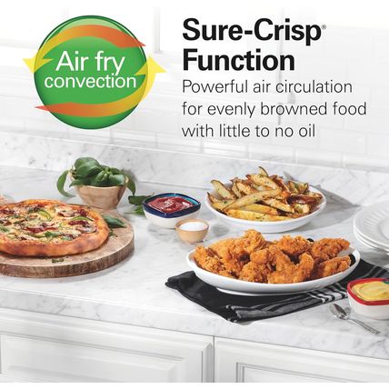 Hamilton Beach Sure-Crisp Air Fryer Toaster Oven Combo, Fits 9” Pizza, 4 Slice C