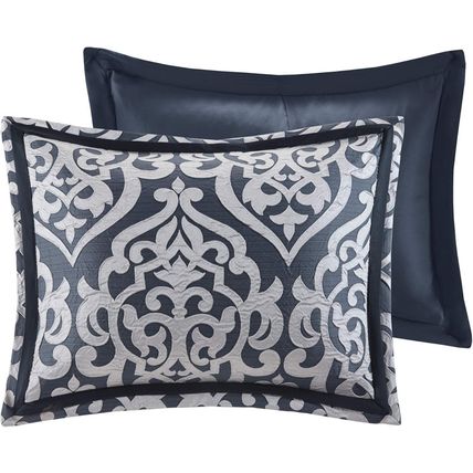 Madison Park Odette Cozy Comforter Set Jacquard Damask Medallion Design - Modern