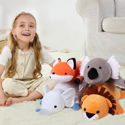 24" 4.2Lbs Fox Weighted Stuffed Animals, Giant Weighted Plush Animal, Cuddle Sen