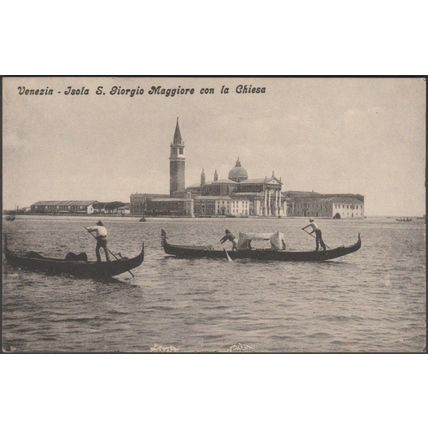 Isola San Giorgio Maggiore con la Chiesa, Venezia, c.1920 - VZ Cartolina