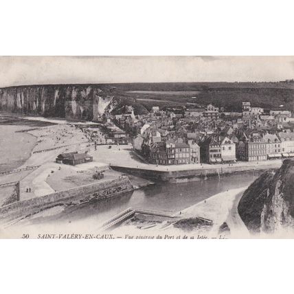 ED106 SAINT VALERY EN CAX -GENERAL VIEW OF JETTY .LL PRINTED POSTCARD