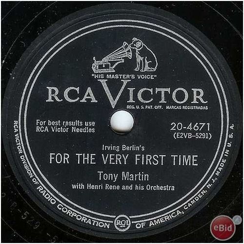 Victor 78 #20-4671 - Tony Martin - "Kiss Of Fire" & "For The Very First Time"