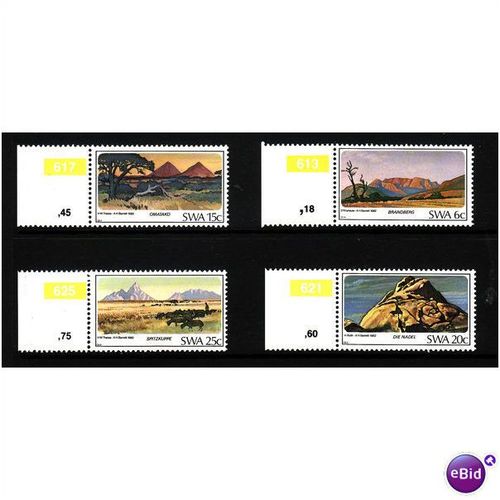 SOUTH WEST AFRICA 1982 MOUNTAIN SET 4 VALS U/M MINT