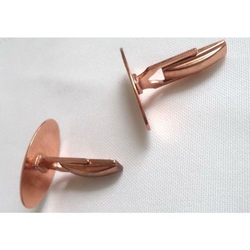 Antique c1920 Bright Oval COPPER engraved Victorian Mint Men Cufflinks Jewelry